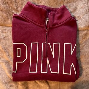 PINK quarter zip sweatshirt